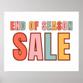 セールのサイン、シーズン終了セールのポスター ポスター (正面)