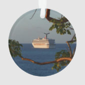 セールアット遠くにサンセットIクルーズバケーション オーナメント (裏面)