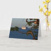 セールアット遠くにサンセットIクルーズバケーション カード (黄色い花)