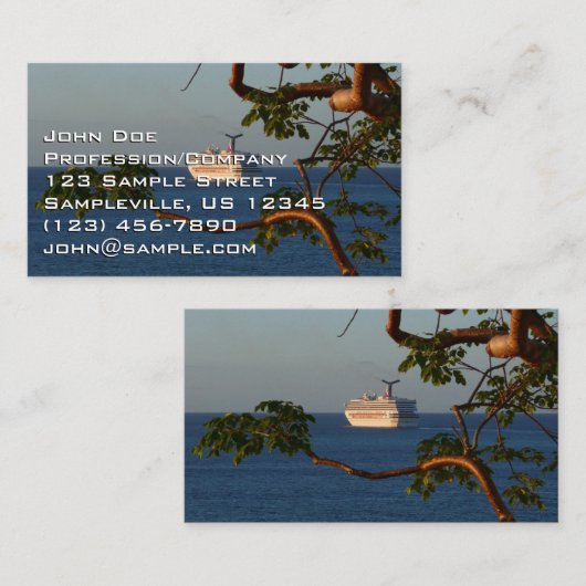 セールアット遠くにサンセットIクルーズバケーション 名刺 (正面/裏面)