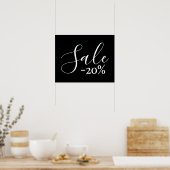 セールコンテンポラリーサイン、小売売上高から20%割引 ポスター (キッチン)