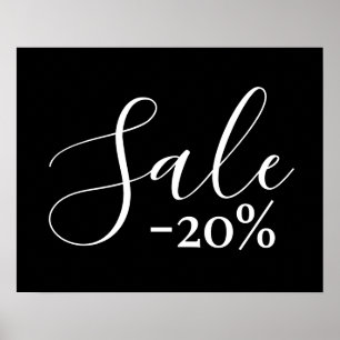 セールコンテンポラリーサイン、小売売上高から20%割引 ポスター