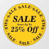 セールサイン ウィンドウステッカー - オリジナルテキスト ウィンドウサイン (シート)