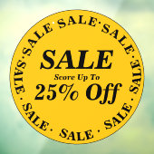 セールサイン ウィンドウステッカー - オリジナルテキスト ウィンドウサイン (シート3)