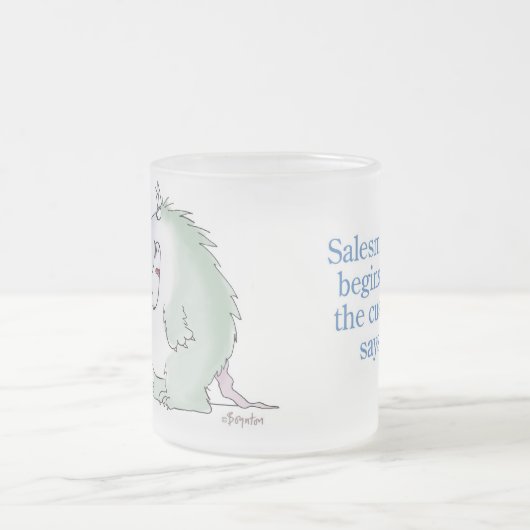 セールスは、お客様がノーと言った時に始まる フロストグラスマグカップ (中央)