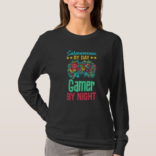 セールスウーマン ゲーミング Tシャツ (正面)