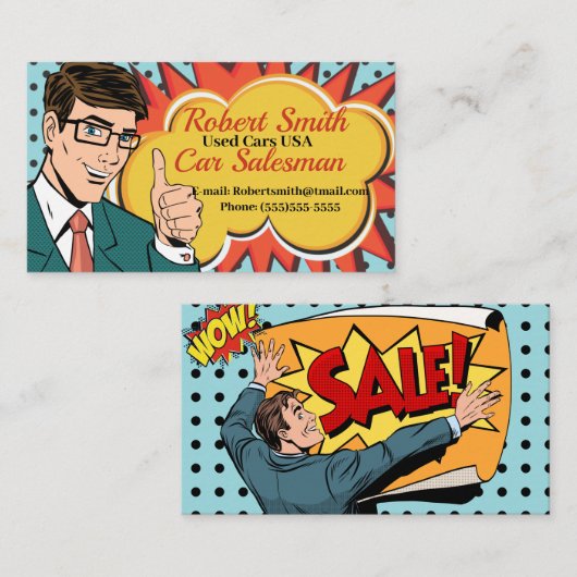 セールスマン 名刺 (正面/裏面)