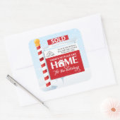 セールドサインエテ実在ートクリスマスホリデー スクエアシール (封筒)