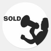 セールドハウスビニルデカール |不動産仲介業者デカール |エス実在タ ラウンドシール (正面)