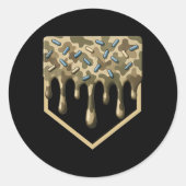 セールドリップ迷彩柄ホームプレートボーイズスポーツクールゲームダ ラウンドシール (正面)