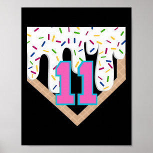 セールドリップ11誕生日ホームプレートボーイユース11アイ ポスター