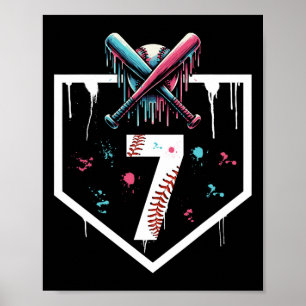 セールドリップ7th誕生日ホームプレートボーイズ7年 ポスター