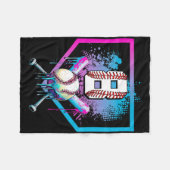 セールドリップ8誕生日ホームプレートボーイズ青少年8年 フリースブランケット (正面(横))