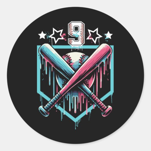 セールドリップ9誕生日少年第9青年9年 ラウンドシール (正面)