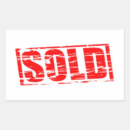 セールドレッドのゴム印紙効果 長方形シール