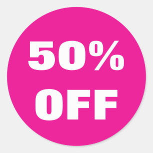 セールプロモーション用ネオンシールが50%オフ ラウンドシール