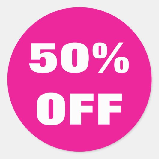 セールプロモーション用ネオンシールが50%オフ ラウンドシール (正面)
