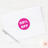 セールプロモーション用ネオンシールが50%オフ ラウンドシール (封筒)