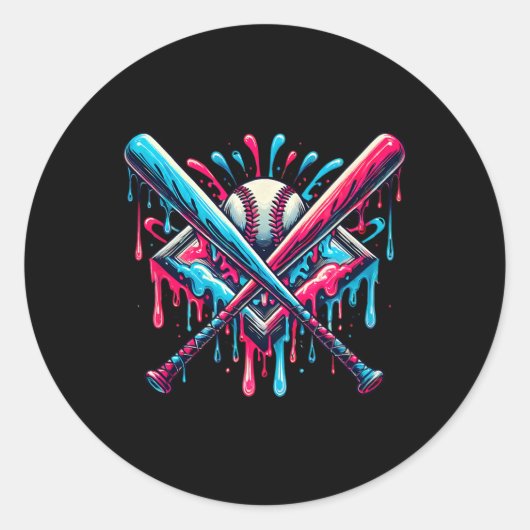 セールホームプレートアイスクリームドリップスプレッズドリップ2 ラウンドシール (正面)