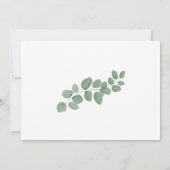 セールリアンブルーウォーブラーバードベビーシャワーカード 招待状 (裏面)