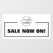 セール中＆企業ロゴ ウィンドウサイン (シート)