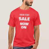 "セール中 Tシャツ - 赤白 ビジネスプロモ" (正面)
