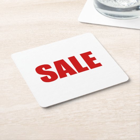 セール広場紙コースター スクエアペーパーコースター (アングル)