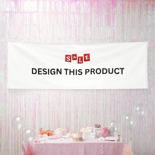 セール!バナー - 4'x12' - 屋内用 - オーダーメイド 横断幕