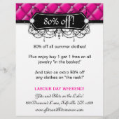 セール フライヤー ファッション ジュエリー ピンク ダイヤモンド タフテッド (裏面)