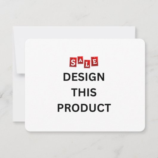 セール！招待状 - 4.25" x 5.5" - オーダーメイド - 角丸 招待状 (正面)