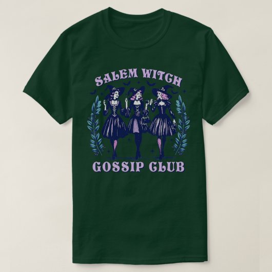 セーレムウィッチゴシップクラブ Tシャツ (デザイン正面)