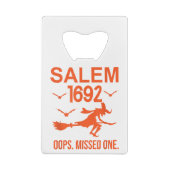 セーレムウィッチ試験1692 Oops恋しく思 One Hallow クレジットカード栓抜き (裏面)