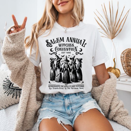 セーレム年次魔女大会 ヴィンテージ風魔女スタイル Tシャツ