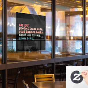 セー保護ゲイストランキ読シッド禁止ブックスLGBTQ ウィンドウサイン