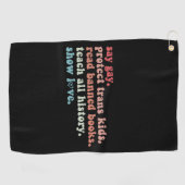 セー保護ゲイストランキ読シッド禁止ブックスLGBTQ ゴルフタオル (横)