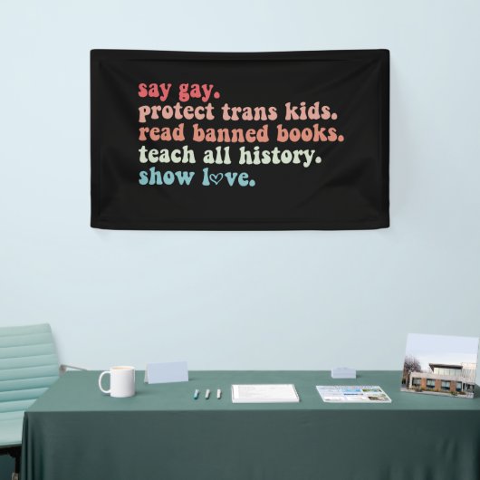 セー保護ゲイストランキ読シッド禁止ブックスLGBTQ 横断幕 (トレードショー)