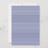 セー航海のルズ結婚付ネービーブルーボート 招待状 (裏面)