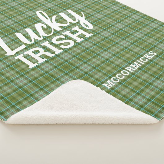 セ素朴ントパトリックの日緑のプレイドの家族名 シェルパブランケット (3/4)