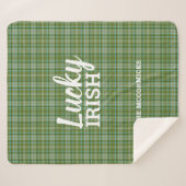 セ素朴ントパトリックの日緑のプレイドの家族名 シェルパブランケット (正面(横))