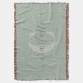 セ素朴ージグリーンの花柄パーソナライズされた名 スローブランケット (正面縦)