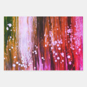 セ絵を描ルを注ぐ抽象芸術アートピンク ラッピングペーパーシート (正面3)