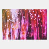 セ絵を描ルを注ぐ抽象芸術アートピンク ラッピングペーパーシート (正面2)
