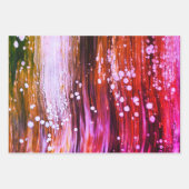 セ絵を描ルを注ぐ抽象芸術アートピンク ラッピングペーパーシート (正面)