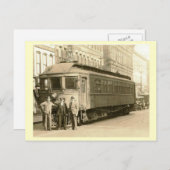 ゼインズビル、ニューアーク、オハイオ州の古い路面電車 ポストカード (正面/裏面)