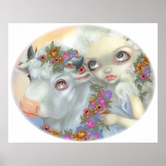 ゼウスとヨーロッパARTプリント低額神話の雄牛 ポスター (正面)