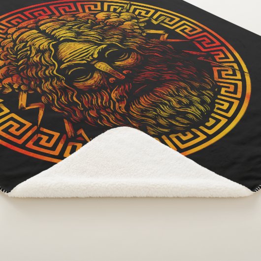 ゼウスの古代の盾アートプリント シェルパブランケット (3/4)