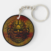 ゼウスの古代シールドアートプリント キーホルダー (裏面)