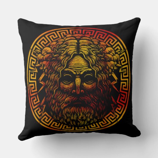ゼウスの古代シールドアートプリント クッション (裏面)