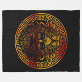 ゼウスの古代シールドアートプリント フリースブランケット (正面(横))