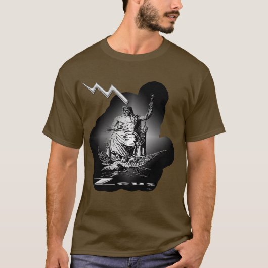 ゼウスの稲妻 – 神話の力 グラフィック Tシャツ (正面)